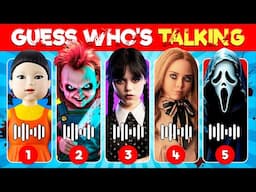 Guess the HORROR MOVIE Character by Their Voice 😱🔪 Wednesday, Chucky, M3GAN, and more!