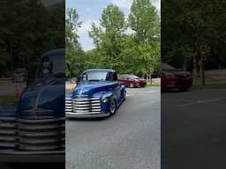 Cruising through the Smoky Mtns with a pack of classic Chevy trucks