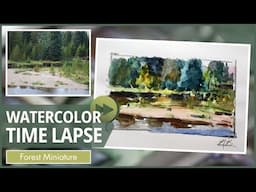 Watercolor Mini Time Lapse - Forest Scene
