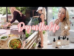 DAY IN THE LIFE // MORE DECORATING, GARDENING AND THE BEST SALAD EVER // 40+ MAKEUP ROUTINE