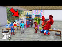 Franklin And Shinchan Take A Test or Avengers BUNK Tuition In GTA V
