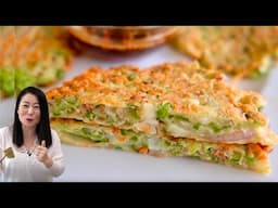 🌱My HAPPY WEAKNESS❗️Scallion Pancake loaded w Vegetables & Bulgogi⭐️Everyone can make this at home