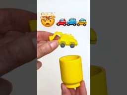 Can you match the COLOR to the TOY?!🚕🚗🚙 Rainbow Car Challenge! #shorts #littleangel