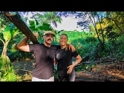 BUILDING A UNIQUE OUTDOOR HOME IN THE JUNGLE PT 1