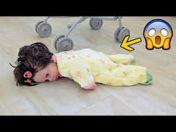 Silicone Baby Girl Falls Off Stroller And Needs Checkup