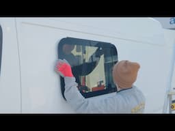 Trying To Install A WIndow In Our Van - No Experience Van Build