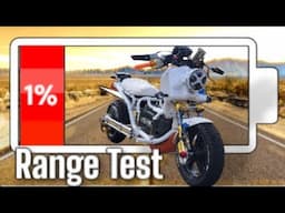 Electric Maddog Motorcycle Range Test, 20kw Hub Motor 96V 64AH Battery