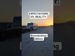 RV boondocking expectations vs. reality #rvlife #campingfails #funnyshorts