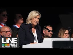 Meeting du RN après la condamnation de Marine Le Pen / Pairs - France 06 avril 2025