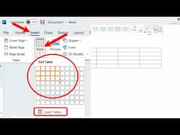 How to Add Table in Word - Insert Table in Microsoft Word Document
