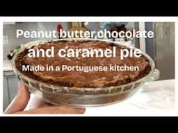 Peanut butter, chocolate and caramel pie