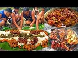 Buhay Probinsya Pag Luluto Ng Kalderetang Manok inihaw At Ginataang Laing | Binatang Pinoy