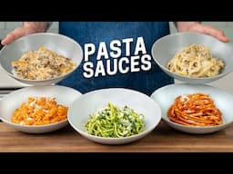 5 Restaurant Quality Pasta Sauces in 15 Minutes