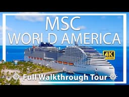 MSC World America | Full Walkthrough Ship Tour & Review with CABINS
