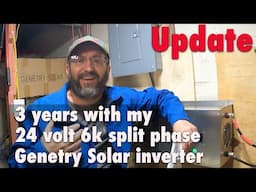3 years with my Genetry Solar 24v 6k low frequency inverter. Upgraded from a 12 volt off grid setup
