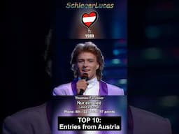 Top 10 Entries from Austria 🇦🇹 in Eurovision