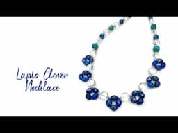 DIY Tutorial: Elegant Lapis Necklace + Unique Beading Technique! 💙