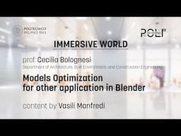 Models Optimization for other application in Blender (Bolognesi - Manfredi)