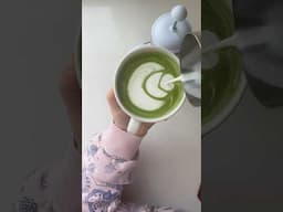 Matcha Latte Art Tulip! 🌷🍵💚