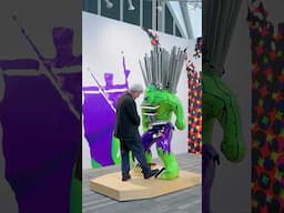 Organist Ronald Ebrecht plays Jeff Koons's "Hulk (Organ)" at Frieze New York.