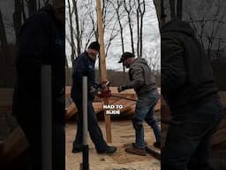 Lifting and moving walls = tough work.