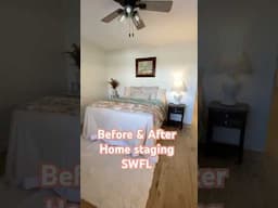 Before & after Home staging #homestaging  #swfl #bohohome #coastalliving #shorts