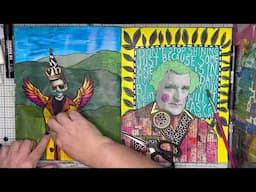 Art Journaling with Niamh: altered portrait s with collage