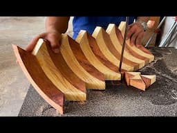 Craziest Wood Artist Ever With Curved Wood! Wild Ideas Become Unique Slide Door Shoe Cabinet