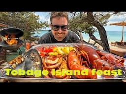 Greatest Ever Caribbean BBQ, NO MAN'S LAND COOKOUT in Paradise Island Tobago! LOBSTER,FISH & CHICKEN