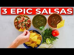 3 Must-Try Salsas! 🌶️ (Pico de Gallo, Salsa Verde & Roasted Tomato | Kitchen Captain | Episode 48