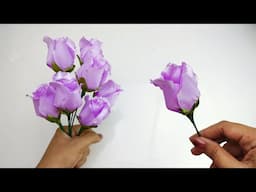DIY ribbon roses/how to make beautiful rosebud flower with satin ribbon