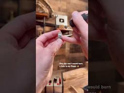 What happens when you burn antler with a pyrography tool? (Bone Jewelry Ring)