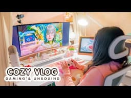 Cozy Vlog - New Keyboard, Game Controller, and Desk Lamp ⌨️🎮