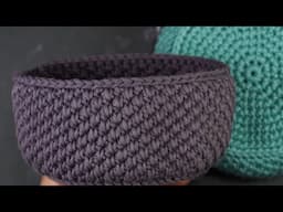 CESTA  CANASTA TEJIDA A CROCHET FACIL DE HACER