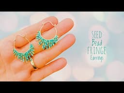 🎉 Beginner Friendly Beading Tutorial | Seed Bead Fringe Earrings | DIY Handmade Jewelry 🎉