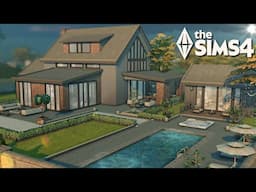 The Sims 4 Modern Farmhouse | Dream Family Home with Pool & Garden