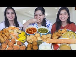 20 Seconds Golgappa, Momos, Pizza Samosa, Spring Roll, Dosa, Rasgulla Challenge | Food Challenge