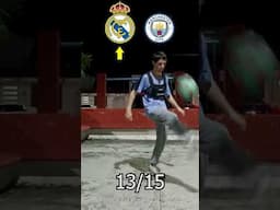 Real Madrid vs Manchester City | Challenge ⚽#realmadrid #manchestercity #challenge #shorts #short