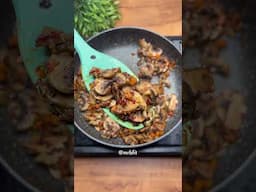 Easy low calorie mushroom herb rice recipe #mushroomrice