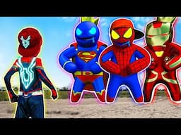 TEAM SPIDER-MAN vs NEW BAD HERO ||  SPECIAL LIVE ACTION STORY - Where Is KID SPIDER MAN ? #1