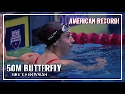 Gretchen Walsh Lowers Her Own American Record in 50M Butterfly | 2025 Toyota National Championships