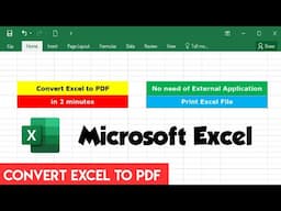 How to Convert Excel file to PDF in Tamil - Convert Microsoft Excel to PDF - Just Haran