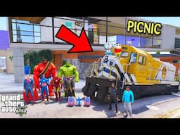 Franklin and Shinchan Start A New Train Journey with All Franklin Tuition Students in GTA V