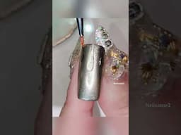 Easy Nail Art Design🖤 #shorts #ashortaday #shortvideo #nails #nailart