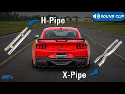 X-Pipe vs H-Pipe on a Mustang Dark Horse | Sound Clips & Dyno