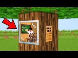 I Built a Secret Tiny School to Fooled Villagers in Minecraft...