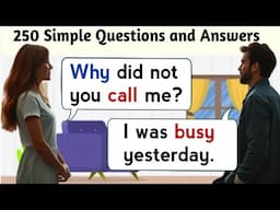 250 Beginners - Friendly English Questions And Answers | English Speaking for Beginners