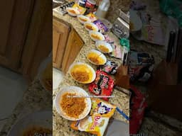 Setting up a spicy noodle challenge for my cousins