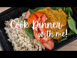 COOK DINNER WITH ME! Quick & Easy Red Lentil Daal + Buddha Bowls | Batch cooking | Meal Prep