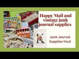 Vintage craft supplies haul. Vintage finds from the Central Fleas market.Junk Journal Supplies.